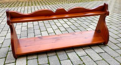 Mensola rustica a muro in legno massiccio 