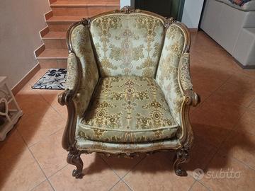 POLTRONE Vintage con cuscini in piuma d'oca 