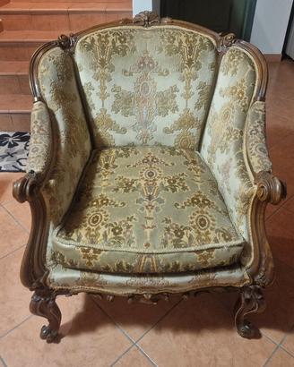 POLTRONE Vintage con cuscini in piuma d'oca 