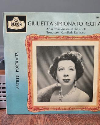 Disco vinile 45 giri Giulietta Simionato "Recital"