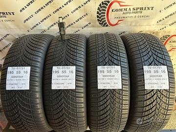 4 PNEUMATICI 195/55 R16 GOODYEAR 4 STAGIONI 75%
