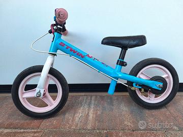 Bici bambino B'Twin RunRide 500 azzurra e rosa