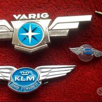 VECCHIA SPILLA PIN BADGE COMPAGNIA AEREA VINTAGE