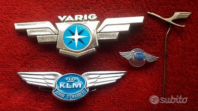 VECCHIA SPILLA PIN BADGE COMPAGNIA AEREA VINTAGE