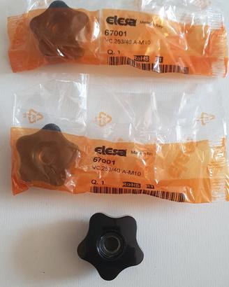 3 Manopole Elesa VC.253 M10 filetto passante
