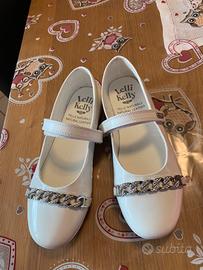 Ballerine bianche lucide con strass Lelly Kelly