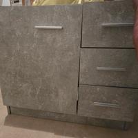 mobile per lavabo con cassetti griggio