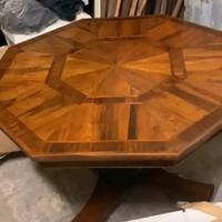 Tavolo Antico Intarsiato Ottagonale