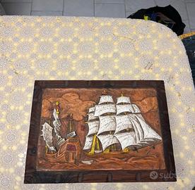 Vintage porta oggetti in legno