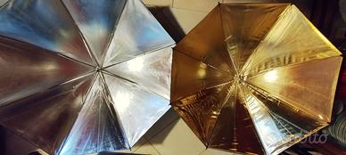 Copia Ombrelli da Studio Oro/Argento 90/101cm