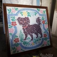 Quadro ricamato a telaio