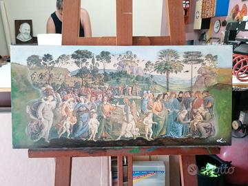 QUADRO 27 X 58 CM "CLASSICO" DECOUPAGE SU TELA