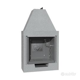 CAMININO ANGOLARE CON RIVESTIMENTO GHISA