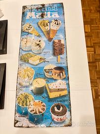 Raro cartelli vintage “Gelati Motta”