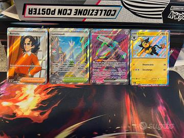4 carte Pokémon full art originali in italiano