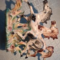 Cavalli rampanti in ceramica vintage