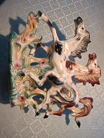 Cavalli rampanti in ceramica vintage