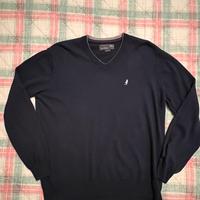 Pullover uomo blu scollo a V  Marlboro TG XL