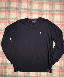 Pullover uomo blu scollo a V  Marlboro TG XL