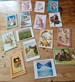 Lotto biglietti auguri vintage 