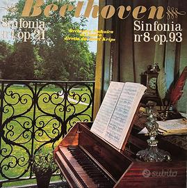 Beethoven vinile sinfonia nr1 op21, nr8 op93