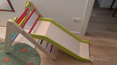 Set scivolo arrampicata in legno