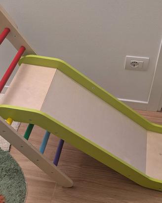 Set scivolo arrampicata in legno