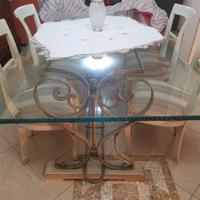 tavolo in cristallo " visconti" 