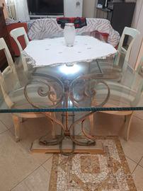 tavolo in cristallo " visconti" 