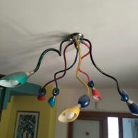 lampadario originale vetro murano colorato