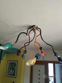 lampadario originale vetro murano colorato