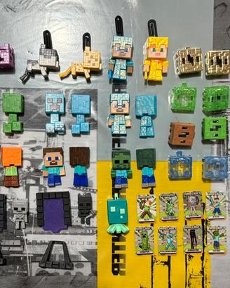 Minecraft kinder joy set semicompleto 23/28