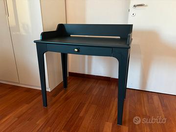 Scrivania IKEA blu scuro 90x54 con cassetto