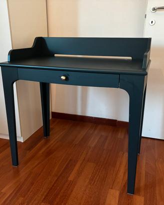 Scrivania IKEA blu scuro 90x54 con cassetto