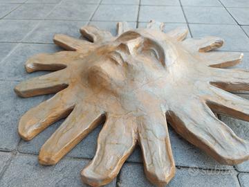 Decorazione parete Sole cartapesta 45 cm