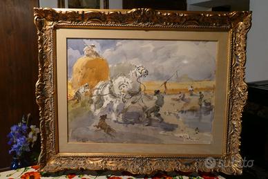 Quadro - La raccolta del grano