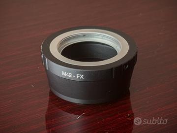Adattatore obiettivi a vite M42 per Fuji X mount