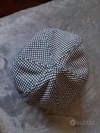 Cappello coppola 6 spicchi colore bianco/nero