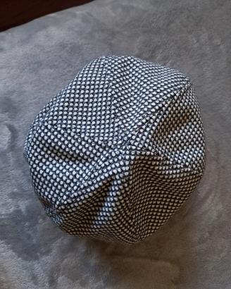 Cappello coppola 6 spicchi colore bianco/nero