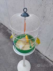 GABBIA per Canarini / Papagallini con base