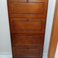 Scarpiera in Legno Con 4 Ripiani