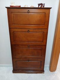 Scarpiera in Legno Con 4 Ripiani