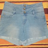 pantaloncini jeans a vita alta