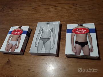 3 slip nuovi da uomo in cotone