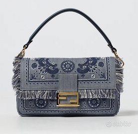 Borsa Fendi mai indossata originale baguette denim