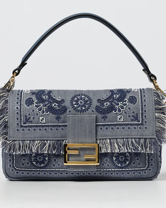 Borsa Fendi mai indossata originale baguette denim