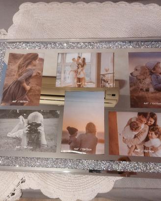 Cornice Portafoto Multipla a Specchio con Glitter