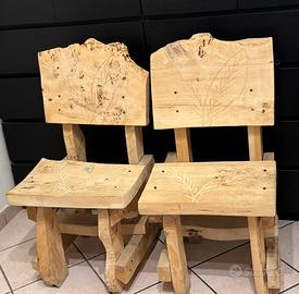 Sedie legno artigianale