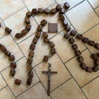 Rosario da parete vintage in legno
