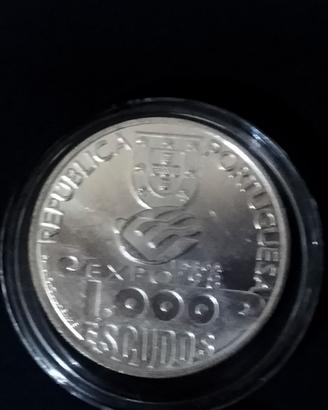 1000 escudos portoghese argento 1999